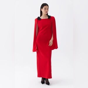 Nocturne Cape Sleeve Maxi Dress $478